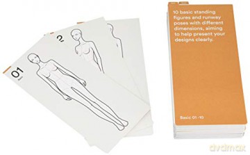 Poses for Fashion Illustration (Card Box): 100 essential figure template cards for designers - Fashionary [KSIĄŻKA]