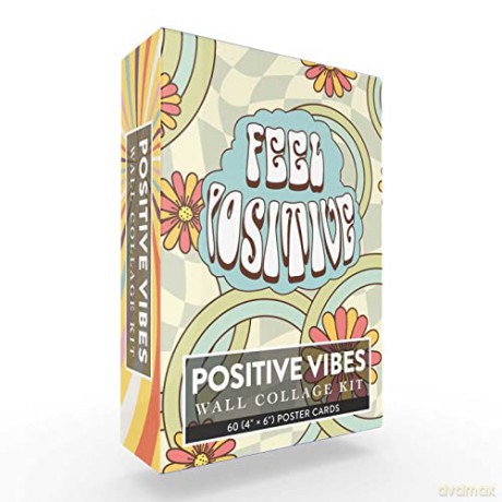 Positive Vibes Wall Collage Kit: 60 (4 × 6) Poster Cards (Collage Kits) - Adams Media [KSIĄŻKA]