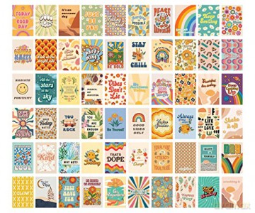 Positive Vibes Wall Collage Kit: 60 (4 × 6) Poster Cards (Collage Kits) - Adams Media [KSIĄŻKA]