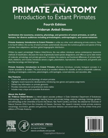 Primate Anatomy: Introduction to Extant Primates - Roald Dahl [KSIĄŻKA]
