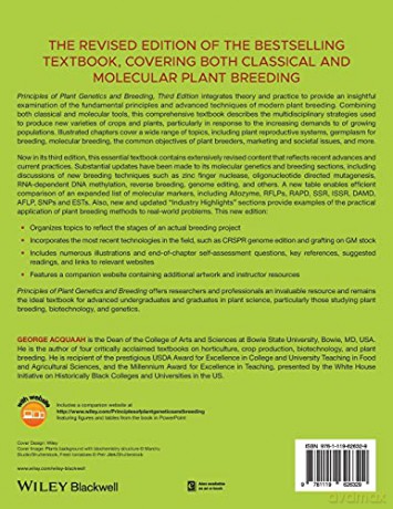 Principles of Plant Genetics and Breeding, 3rd Edition: Includes a Companion Website - George Acquaah [KSIĄŻKA]
