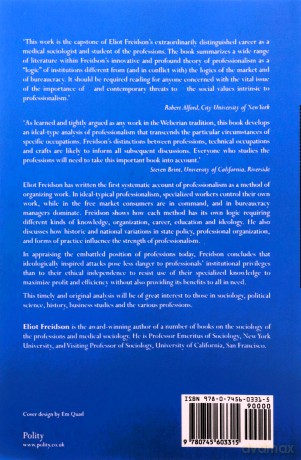 Professionalism: The Third Logic - Eliot Freidson [KSIĄŻKA]