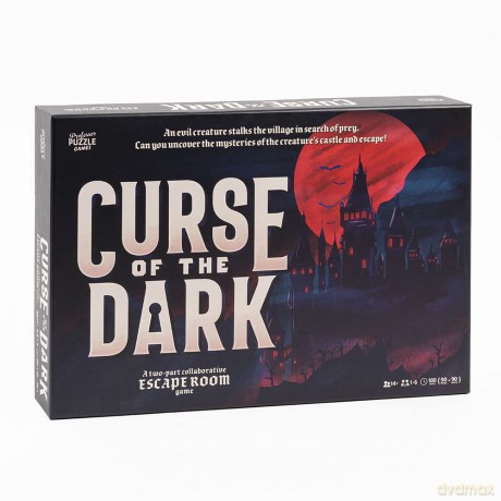 Professor Puzzle | Curse of the Dark- Escape Room | Strategy Game | Ages 14+ | 1-6 Players | 180 Minutes Playing Time [KSIĄŻKA]