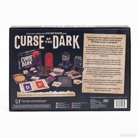 Professor Puzzle | Curse of the Dark- Escape Room | Strategy Game | Ages 14+ | 1-6 Players | 180 Minutes Playing Time [KSIĄŻKA]