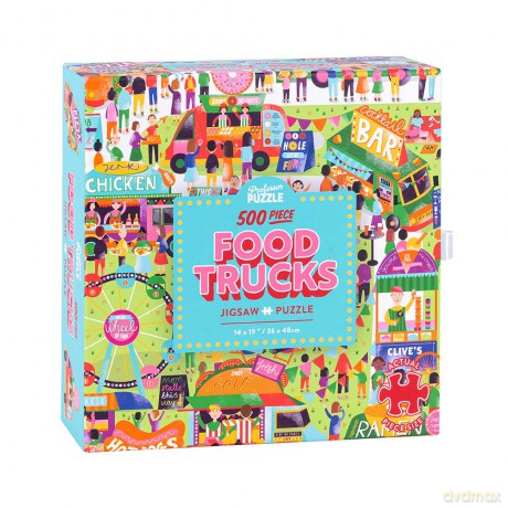 Professor Puzzle | Food Trucks Jigsaw Puzzle (500 pieces) | Ages 8+ | 1+ Players [PUZZLE]