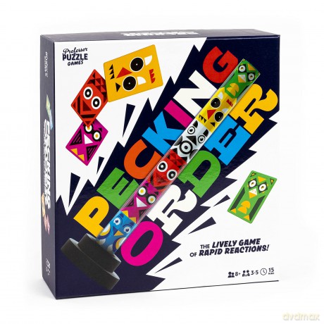 Professor Puzzle | Pecking Order | Card Game | Ages 8+ | 3-5 Players,Yellow [KSIĄŻKA]
