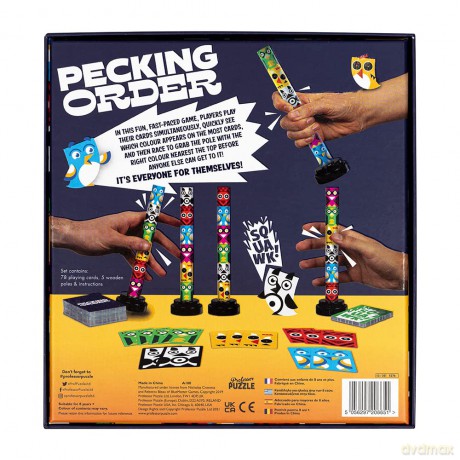 Professor Puzzle | Pecking Order | Card Game | Ages 8+ | 3-5 Players,Yellow [KSIĄŻKA]