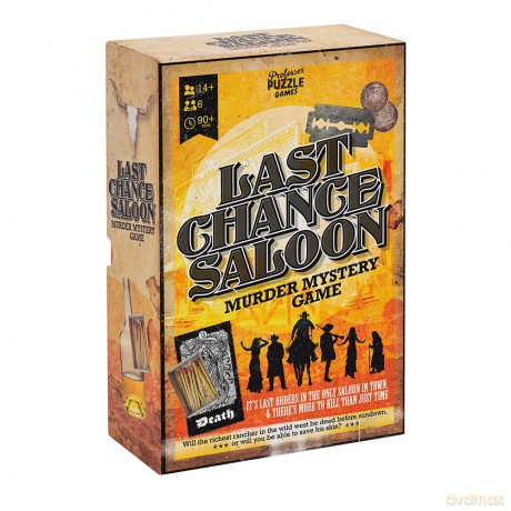 Professor Puzzle | Saloon - Murder Mystery Game | Party Game | Ages 14+ | 6 Players | 90 Minutes Playing Time [KSIĄŻKA]