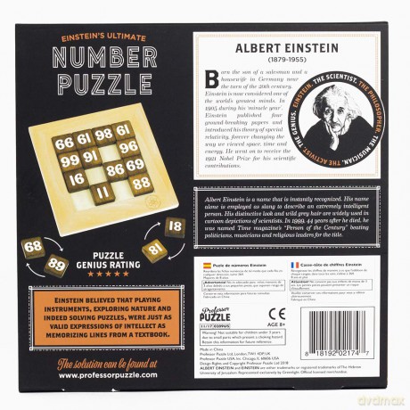 Professor Puzzle 3D Brain Teaser Puzzle - The Einstein Collection Ultimate Number Puzzle, Brain Game [PUZZLE]