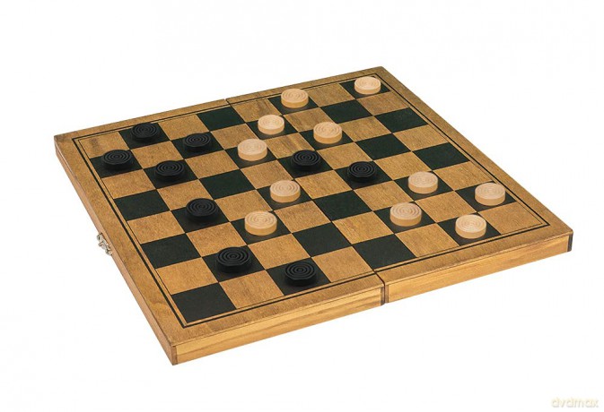 Professor Puzzle Classic Wooden Draughts Game - English Draughts Wooden Board Game, classic antique hand crafted wood. [GRA]