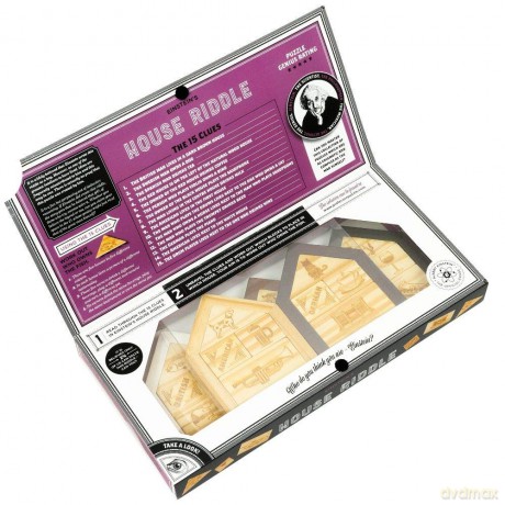 Professor Puzzle Einstein's House Riddle - Brain Teaser Puzzle - 3D Wooden Puzzle [PUZZLE]