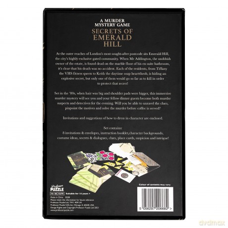 Professor PUZZLE Secrets of Emerald Hill - Unique 1980's themed murder mystery game [KSIĄŻKA]