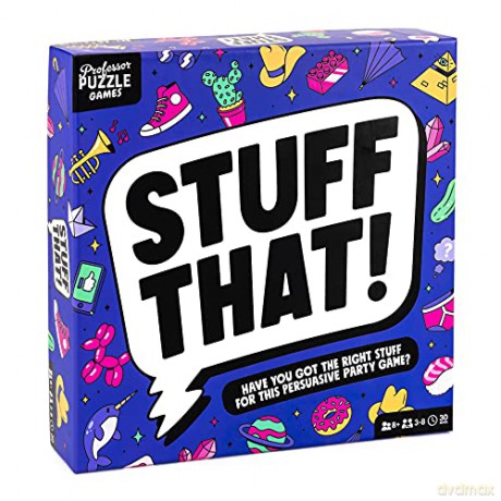 Professor PUZZLE Stuff That Games - Family friendly card game of creative thinking/bluffing! - Card game for all ages. [KSIĄŻKA]