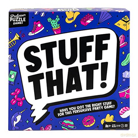 Professor PUZZLE Stuff That Games - Family friendly card game of creative thinking/bluffing! - Card game for all ages. [KSIĄŻKA]