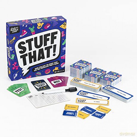 Professor PUZZLE Stuff That Games - Family friendly card game of creative thinking/bluffing! - Card game for all ages. [KSIĄŻKA]