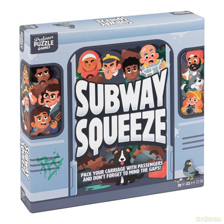 Professor PUZZLE Subway Squeeze | Board Game | Ages 12+ | 2-4 Players | 30 Minutes Playing Time, Blue (PROPPG7903) [KSIĄŻKA]