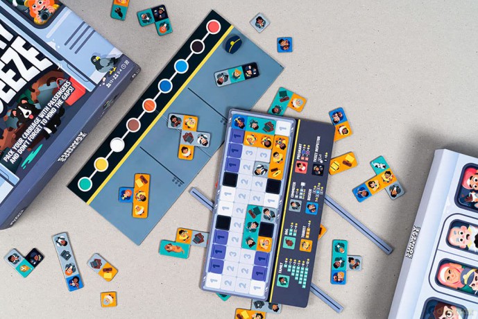 Professor PUZZLE Subway Squeeze | Board Game | Ages 12+ | 2-4 Players | 30 Minutes Playing Time, Blue (PROPPG7903) [KSIĄŻKA]