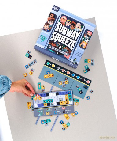Professor PUZZLE Subway Squeeze | Board Game | Ages 12+ | 2-4 Players | 30 Minutes Playing Time, Blue (PROPPG7903) [KSIĄŻKA]