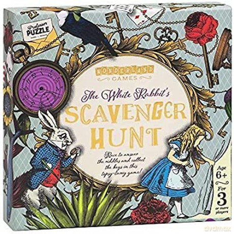 Professor PUZZLE The White Rabbit's Scavenger Hunt Alice in Wonderland themed Treasure Hunt for the whole family. [KSIĄŻKA]