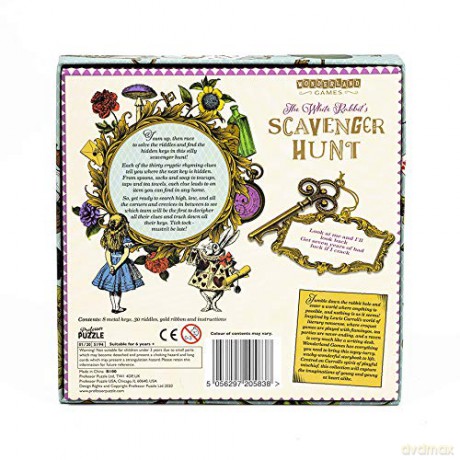 Professor PUZZLE The White Rabbit's Scavenger Hunt Alice in Wonderland themed Treasure Hunt for the whole family. [KSIĄŻKA]