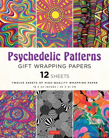 Psychedelic Patterns Gift Wrapping Paper - 12 sheets: 18 x 24 inch (45 x 61 cm) Wrapping Paper: 18 x 24 inch (45 x 61 cm) High-Quality Wrapping Paper - Tuttle Studio [KSIĄŻKA]