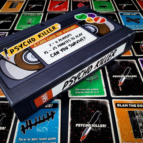 Psycho Killer: The Card Game - a fast-paced, strategic and hilarious game based on your favourite retro horror and slasher films, for ages 15 to Adult [KSIĄŻKA]