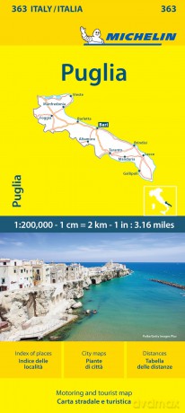 Puglia - Michelin Local Map 363 (Maps/Local Michelin) - Michelin [KSIĄŻKA]