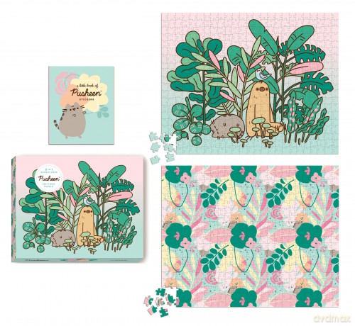 Pusheen 2-in-1 Double-Sided 500-Piece Puzzle: 500 Piece: 2-in-1 Double Sided - Claire Belton [KSIĄŻKA]