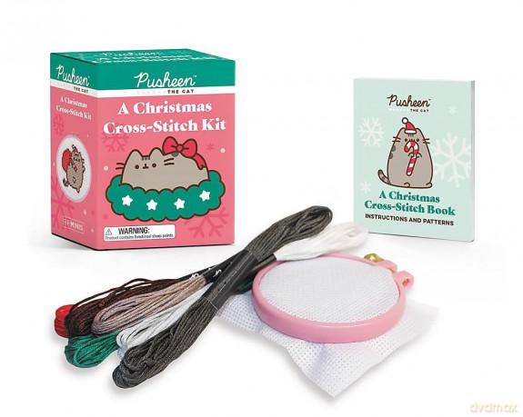 Pusheen: A Christmas Cross-Stitch Kit (Rp Minis) - Claire Belton [KSIĄŻKA]