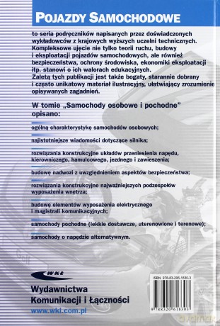 Samochody Osobowe i Pochodne Pojazdy Samochodowe - Jackowski J.,ŁĘ [KSIĄŻKA]