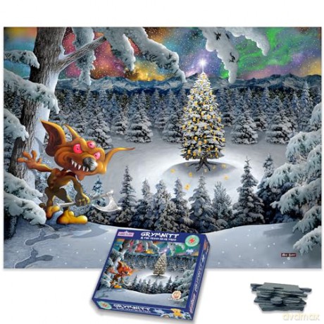 Puzzles For Adults - Grymnitt And The Teddy Bear Tree - Mike Jupp 1000 Piece Jigsaw Puzzle | Made In Britain | Thick Puzzle Board | Cartoon Puzzles [PUZZLE]