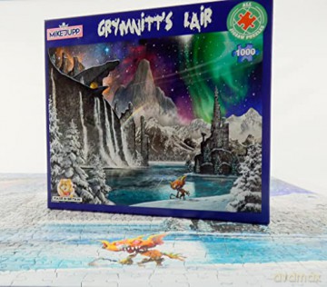 Puzzles For Adults - Grymnitt's Lair - Mike Jupp 1000 Piece Jigsaw Puzzle | Made In Britain | Thick Puzzle Board | Cartoon Puzzles [PUZZLE]