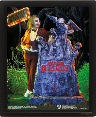 Pyramid International Beetlejuice 3D Lenticular Poster (Graveyard Design) 25cm x 20cm x 1.3cm Framed Wall Art and 3D Wall Art Picture in Picture Frame - Official Beetlejuice Merchandise [KSIĄŻKA]