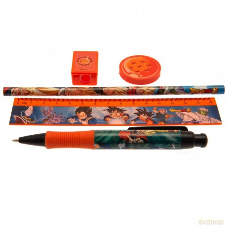 Pyramid International Dragonball 6-Piece Stationery Set with Pen, Pencil, Ruler, Pencil Sharpener, and Eraser (Battle of Gods Design) - Official Merchandise [KSIĄŻKA]
