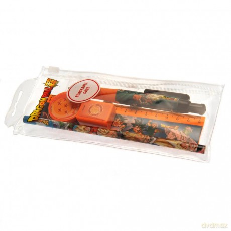 Pyramid International Dragonball 6-Piece Stationery Set with Pen, Pencil, Ruler, Pencil Sharpener, and Eraser (Battle of Gods Design) - Official Merchandise [KSIĄŻKA]