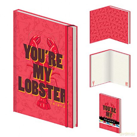 Pyramid International Friends Notebook (You're My Lobster Design) A5 Writing Pad, 240 Lined Pages, Friends Merchandise Gifts Note Book - Official Merchandise [KSIĄŻKA]