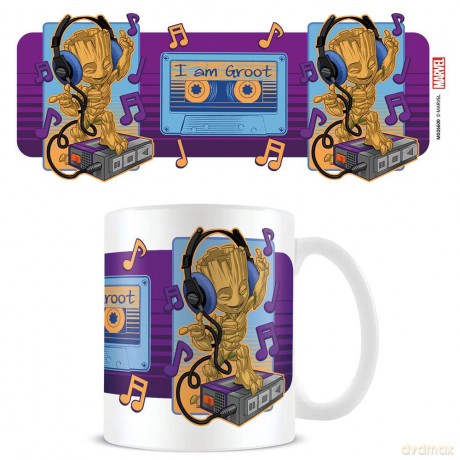 Pyramid International Guardians of The Galaxy Mug in Presentation Gift Box (Groot Cassette Design) 11oz Ceramic Mug - Official Merchandise