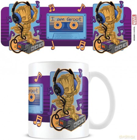 Pyramid International Guardians of The Galaxy Mug in Presentation Gift Box (Groot Cassette Design) 11oz Ceramic Mug - Official Merchandise