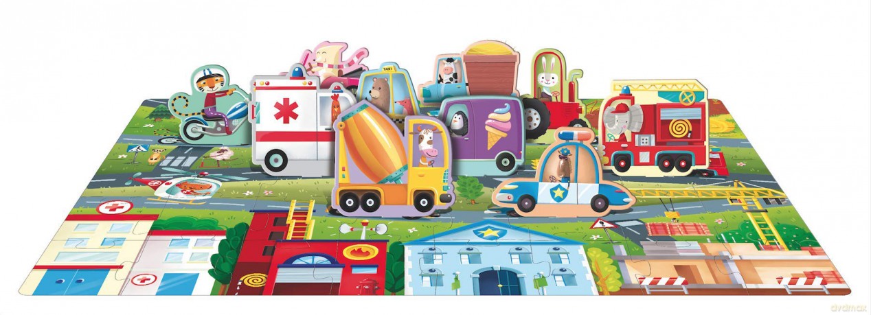Q Box Learn Shapes With Vehicles - M Gaule [KSIĄŻKA]