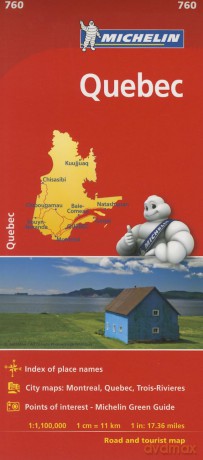 Quebec - Michelin National Map 760 (Michelin, 760) - Michelin [KSIĄŻKA]