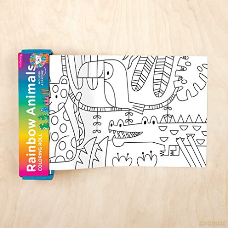 Rainbow Animals Mini Coloring Roll - Mudpuppy [KSIĄŻKA]