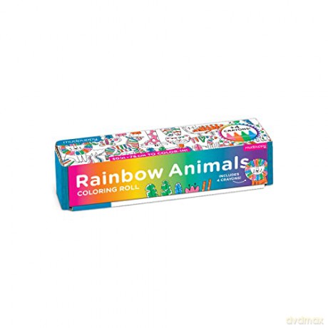 Rainbow Animals Mini Coloring Roll - Mudpuppy [KSIĄŻKA]