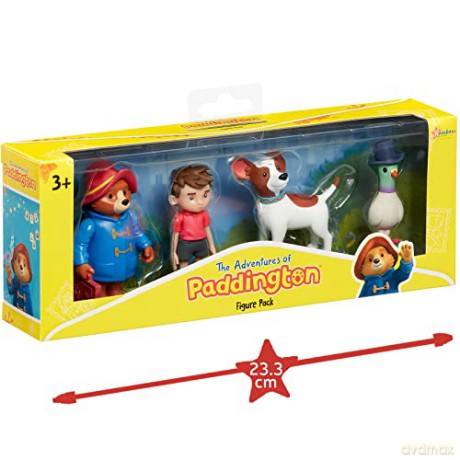 Rainbow Designs Official The Adventures of Paddington - Multi Figure Pack Paddington Bear Figurines For Children