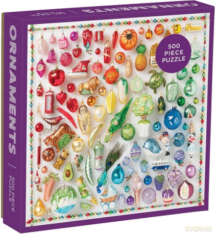 Rainbow Ornaments 500-PC Puzzle (Jigsaw Puzzle) - Sarah McMenemy [KALENDARZ]