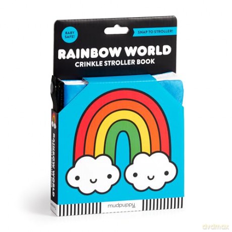 Rainbow World Crinkle Fabric Stroller Book - Mudpuppy [KSIĄŻKA]
