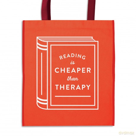 Reading is Cheaper Than Therapy Reusable Shopping Bag - Galison [KSIĄŻKA]