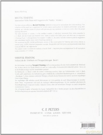 Recital Training (Piano Accompaniment): Intermediate Violin Pieces with Suggest. for Practice (Ger/Eng), CD: Piano Acc.: 1 (Edition Peters) - Kerstin Wartberg [KSIĄŻKA]