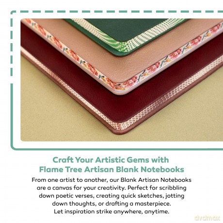 Red Blank Artisan Notebook (Flame Tree Journals) (Blank Artisan Notebooks) - Flame Tree Studio [KSIĄŻKA]
