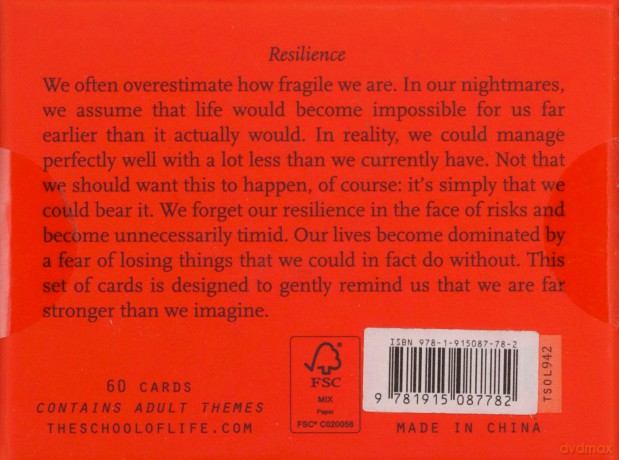 Resilience Cards: become more confident in the face of adversity - The School of Life [KSIĄŻKA]