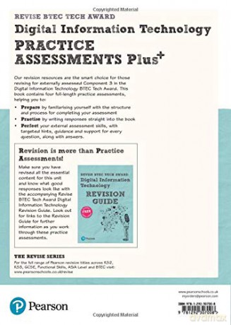 Revise BTEC Tech Award Digital Information Technology Practice Assessments Plus: for home learning, 2022 and 2023 assessments and exams (Revise BTEC Tech Award in Digital Information Technology) - Pearson [KSIĄŻKA]